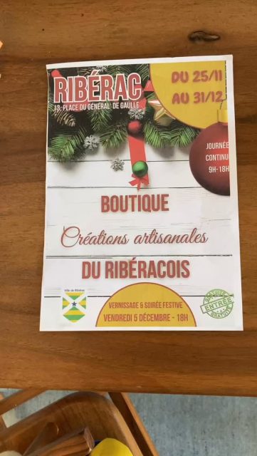 Boutique Riberac ouvert jusqu’à 31 decembre #cadeaunoel #christmasgift #riberac