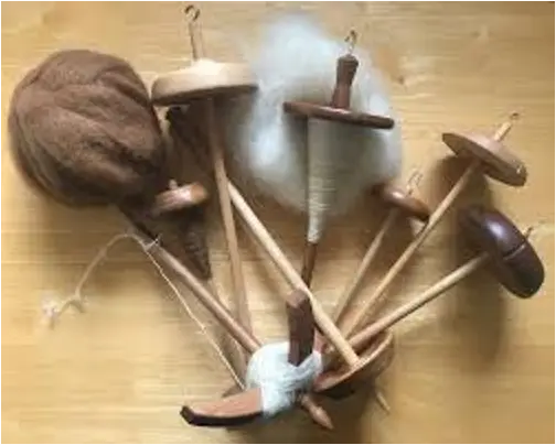Drop spindle spinning technique demonstration