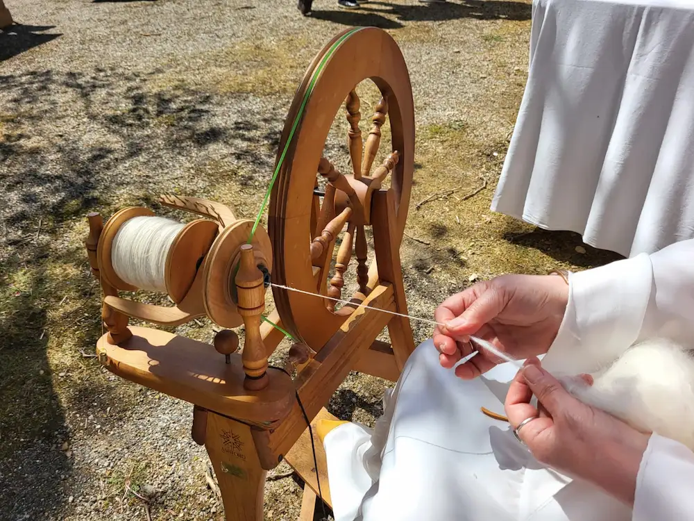 Wool spinning workshop